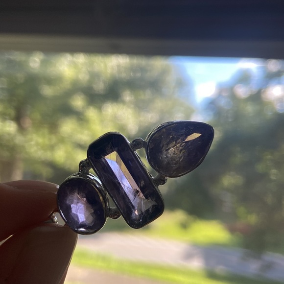 Amethyst & Ametrine 925 Sterling Silver pendant - Picture 6 of 9